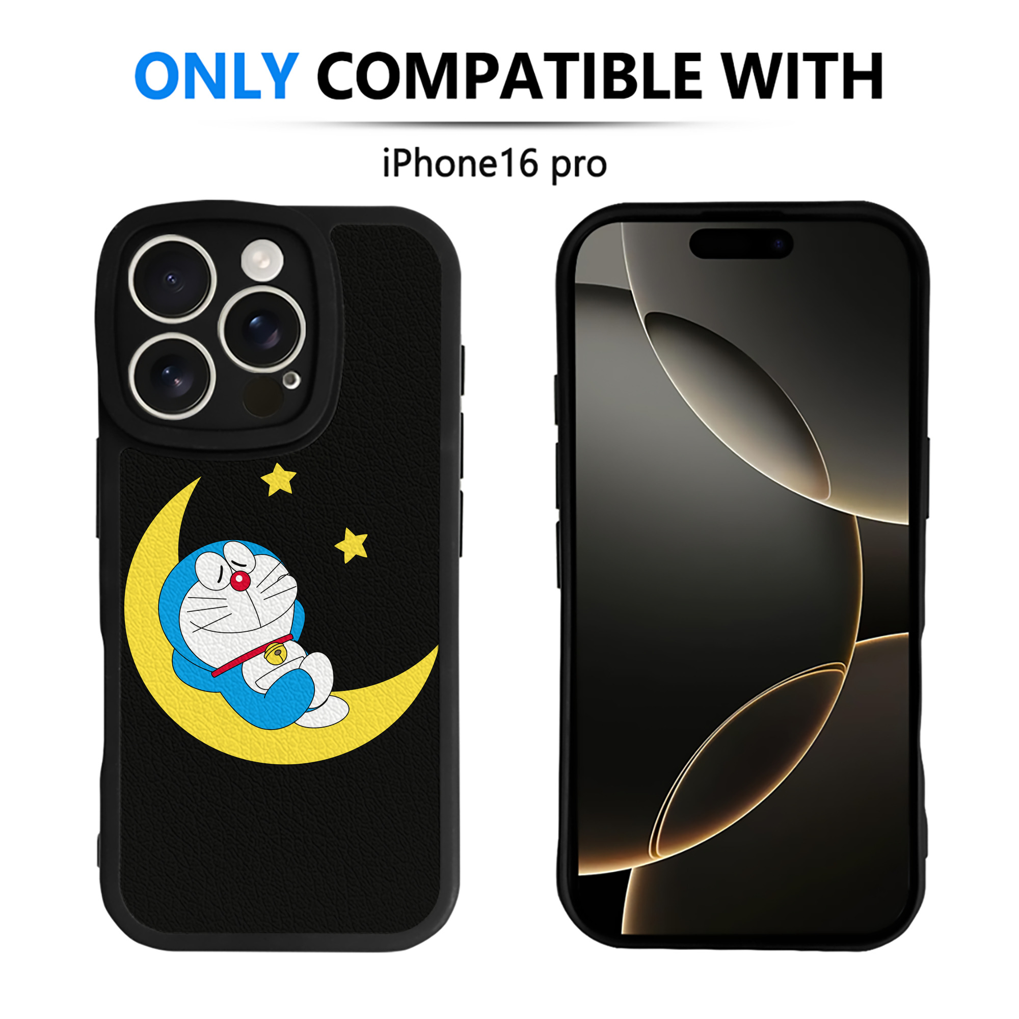 （画像用） ドラえもん Doraemon 【iPhone 16シリーズ対応】シリコンスマホケース（レザー調） 材質：シリコン